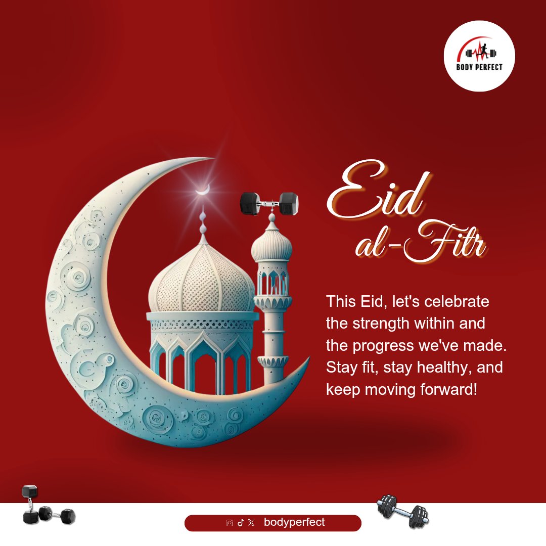 _bodyperfect's tweet image. This Eid, fuel your body with health, your mind with positivity, and your heart with strength. Keep up the good work and keep growing!💪🎉

#EidMubarak #StrengthInHealth
#EidalFitr