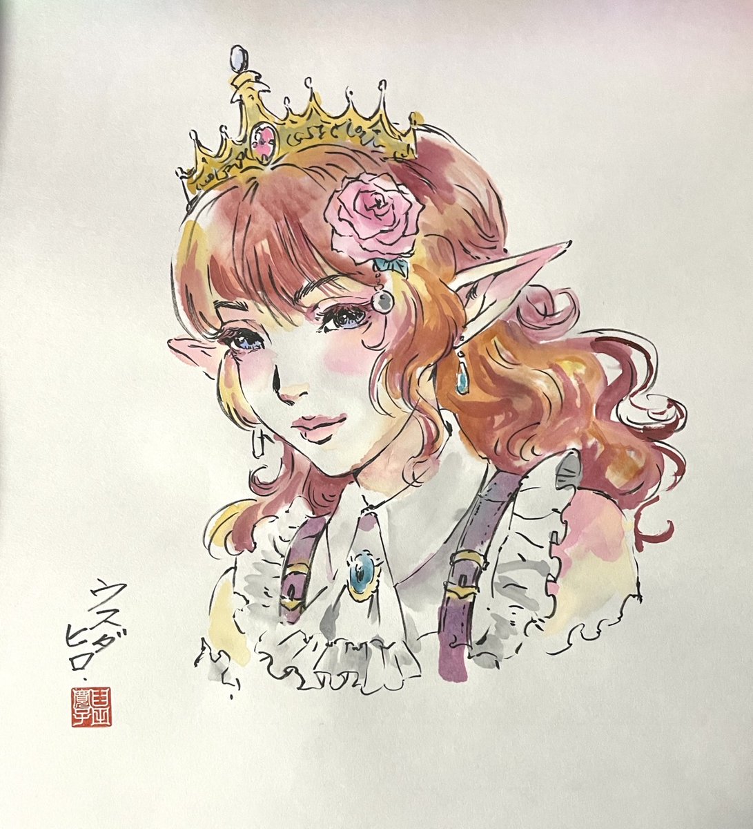 「【ドドンと原画3枚プレゼント企画】 墨彩画『もきゅ女王』『溶け猫』『桜』 プレゼ」|ウスダヒロ🌹Hiro Usudaのイラスト