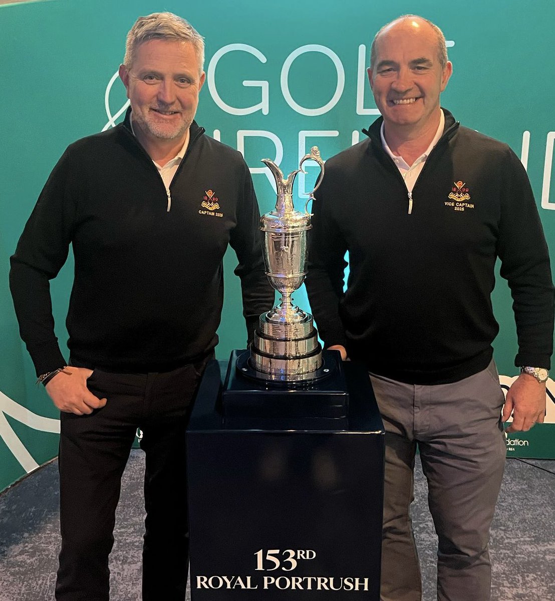 Sutton Golf Club (@suttongolf) on Twitter photo Captain Larry <a href="/TenpoleT/">Larry Brennan</a> an Vice Captain Mark <a href="/MarkYogiHogan/">Mark Hogan</a> with the Claret Jug #randa #golfireland Captain Larry <a href="/TenpoleT/">Larry Brennan</a> an Vice Captain Mark <a href="/MarkYogiHogan/">Mark Hogan</a> with the Claret Jug #randa #golfireland