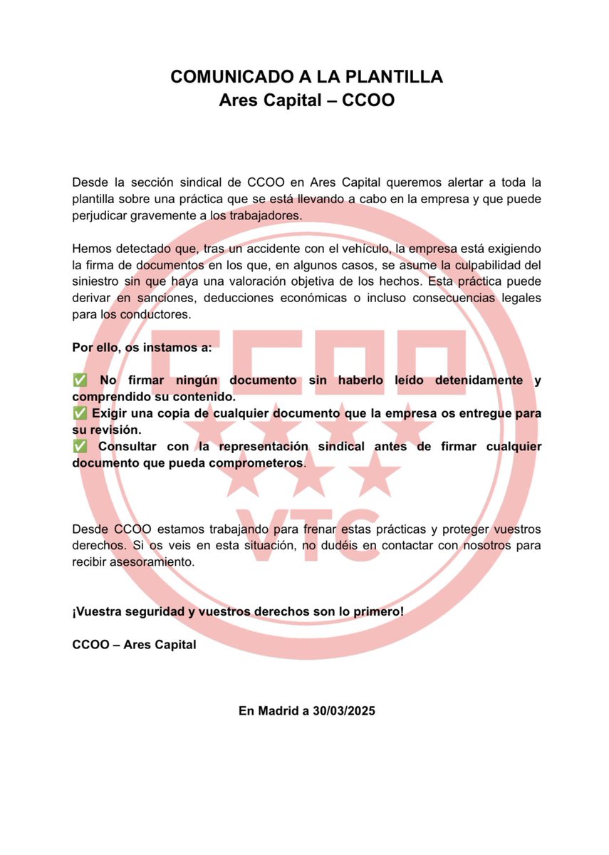 Ante el ataque, organización!