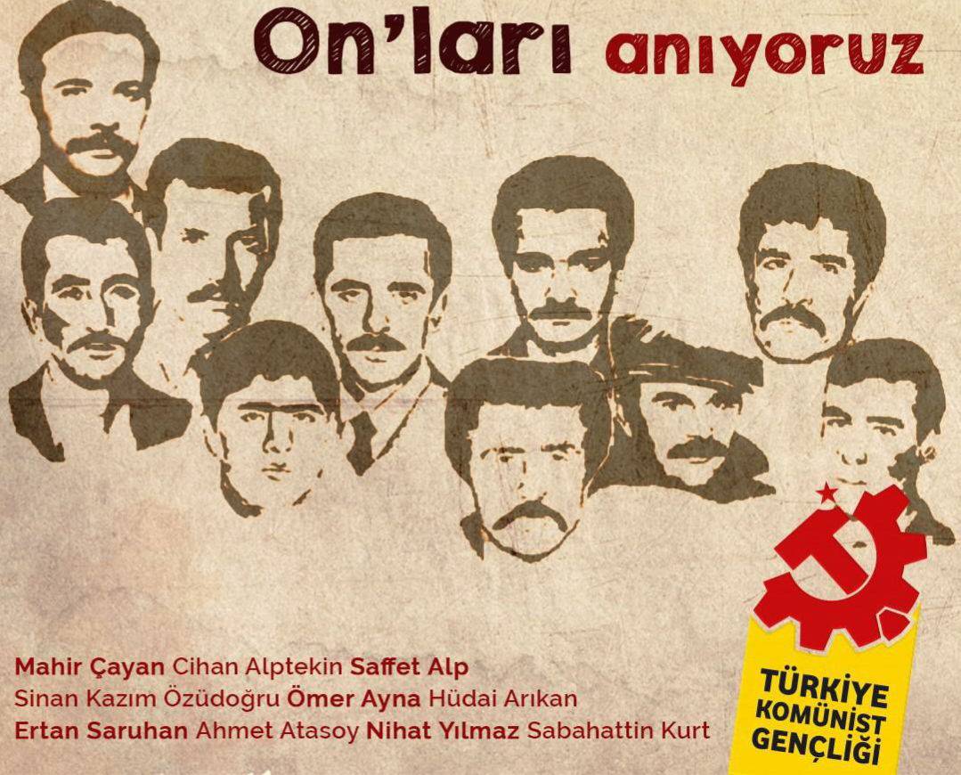 TKGninsesi's tweet photo. Kızıldere'nin 53. yılında On'ları saygıyla anıyoruz. 

Mahir Çayan ve yoldaşları, bağımsız ve sömürüsüz bir ülke için mücadele ettiler. 

Hayal ettikleri Türkiye'yi kuracağız, onları mücadelemizde yaşatacağız.

#Kızıldere #BoyunEğme https://t.co/Mjn1rBEtG3