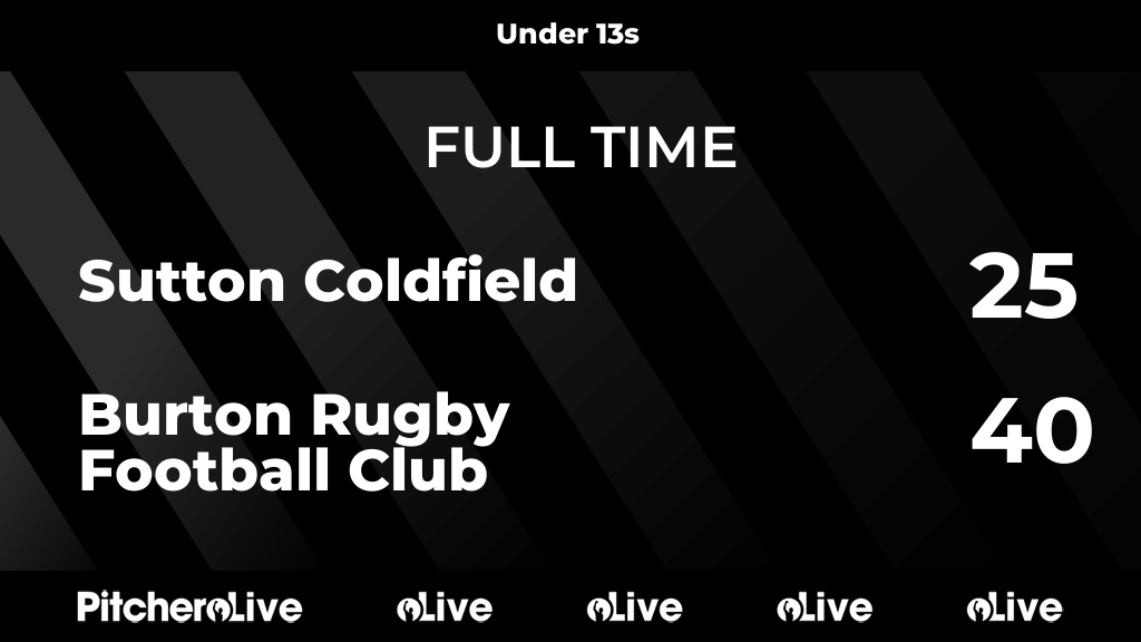 BurtonRFC's tweet photo. FULL TIME: Sutton Coldfield 25 - 40 Burton Rugby Football Club
#SUTBUR #Pitchero
https://t.co/JANizqV7lQ https://t.co/Z1ePHLXQgp