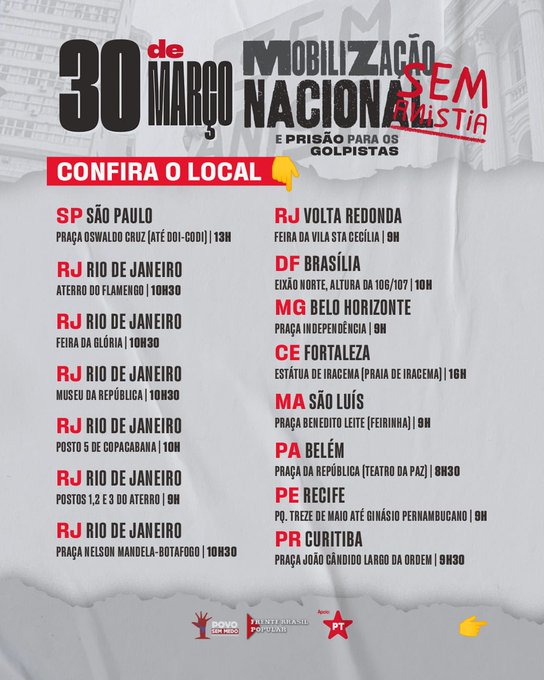 SEM ANISTIA
BOLSONARO PRESO