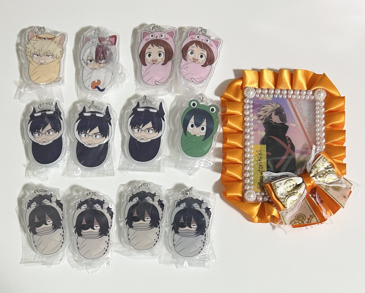【交換/譲渡】 
僕のヒーローアカデミア ヒロアカ おくるみチャーム

譲：☆爆豪 ☆轟 ◎麗日 ◎飯田 ◎蛙吹 ☆相澤
求：☆定価 ◎150円+送料

迷子をなくすため一部定価以下でお譲りいたします。ご不快になられた方申し訳ありません。
爆豪、轟は◎を同数～お迎えください。