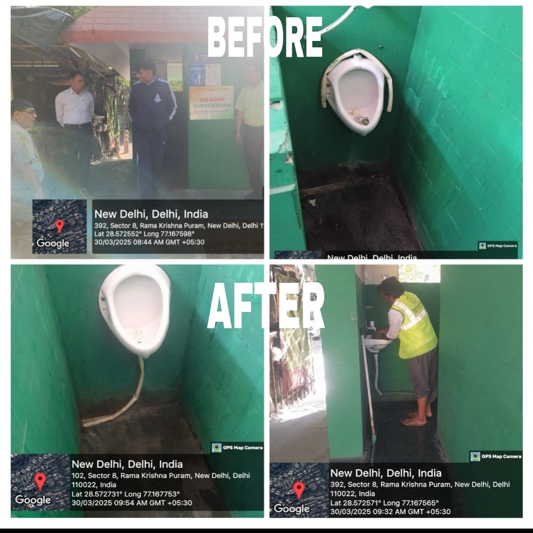 DC SOUTH ZONE (@dcsouthzone) on Twitter photo During inspection of DC South Zone in Sector 8, RK Puram, a urinal in Public Tiolet was found disfunctional, immediate directions were issued to rectify the issue.<a href="/AshwaniKumar_92/">Ashwani Kumar</a> <a href="/MCD_Delhi/">Municipal Corporation of Delhi</a> <a href="/SwachhBharatGov/">Swachh Bharat Urban</a> During inspection of DC South Zone in Sector 8, RK Puram, a urinal in Public Tiolet was found disfunctional, immediate directions were issued to rectify the issue.<a href="/AshwaniKumar_92/">Ashwani Kumar</a> <a href="/MCD_Delhi/">Municipal Corporation of Delhi</a> <a href="/SwachhBharatGov/">Swachh Bharat Urban</a>