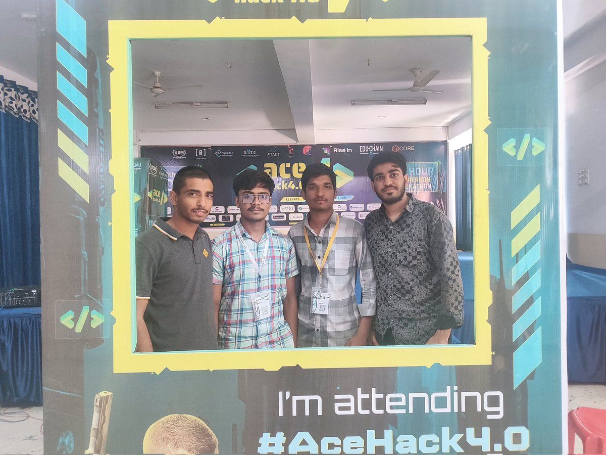 VanshTarar16243's tweet image. 🚀 Thrilled to be at #AceHack4.0 at UEM Jaipur with my awesome teammates Subhash, Suraj, and Bhupesh! 💡💻
36 hours of coding, innovation, and fun activities—pushing boundaries, learning new tech, and building something impactful!
#acehack
@alokagarwal565 @AceHack_uemj