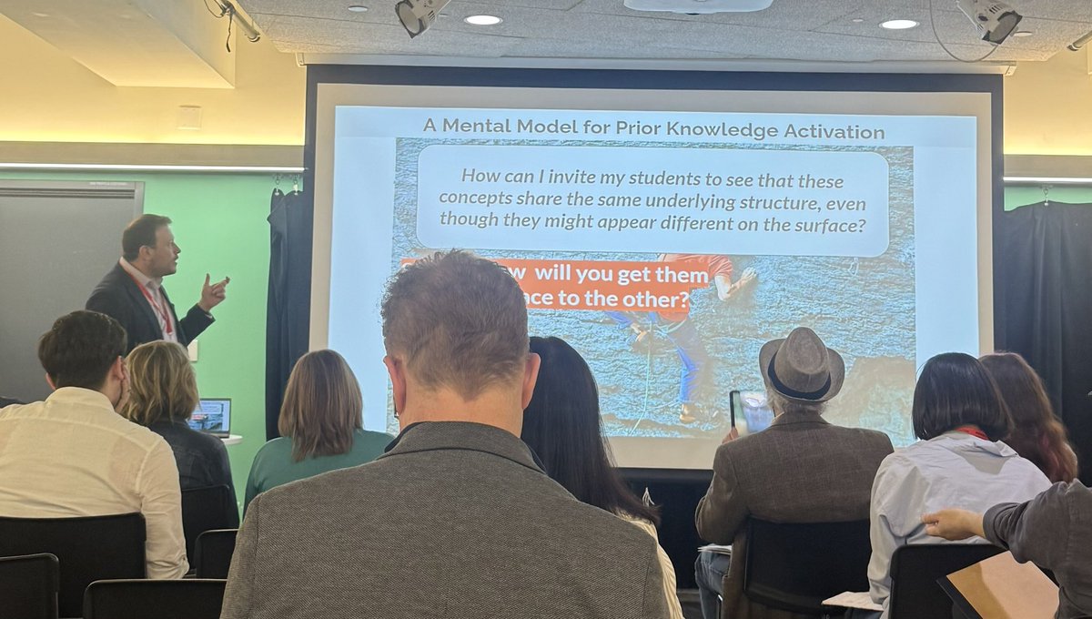 Loved the mental model for prior knowledge activation and this connecting question:  “How can I invite my students to see that these concepts share the same underlying structure, even though they might appear different on the surface?” <a href="/DrJimHeal/">Dr. Jim Heal</a> <a href="/researchED_US/">researchED US</a> #rEDNYC