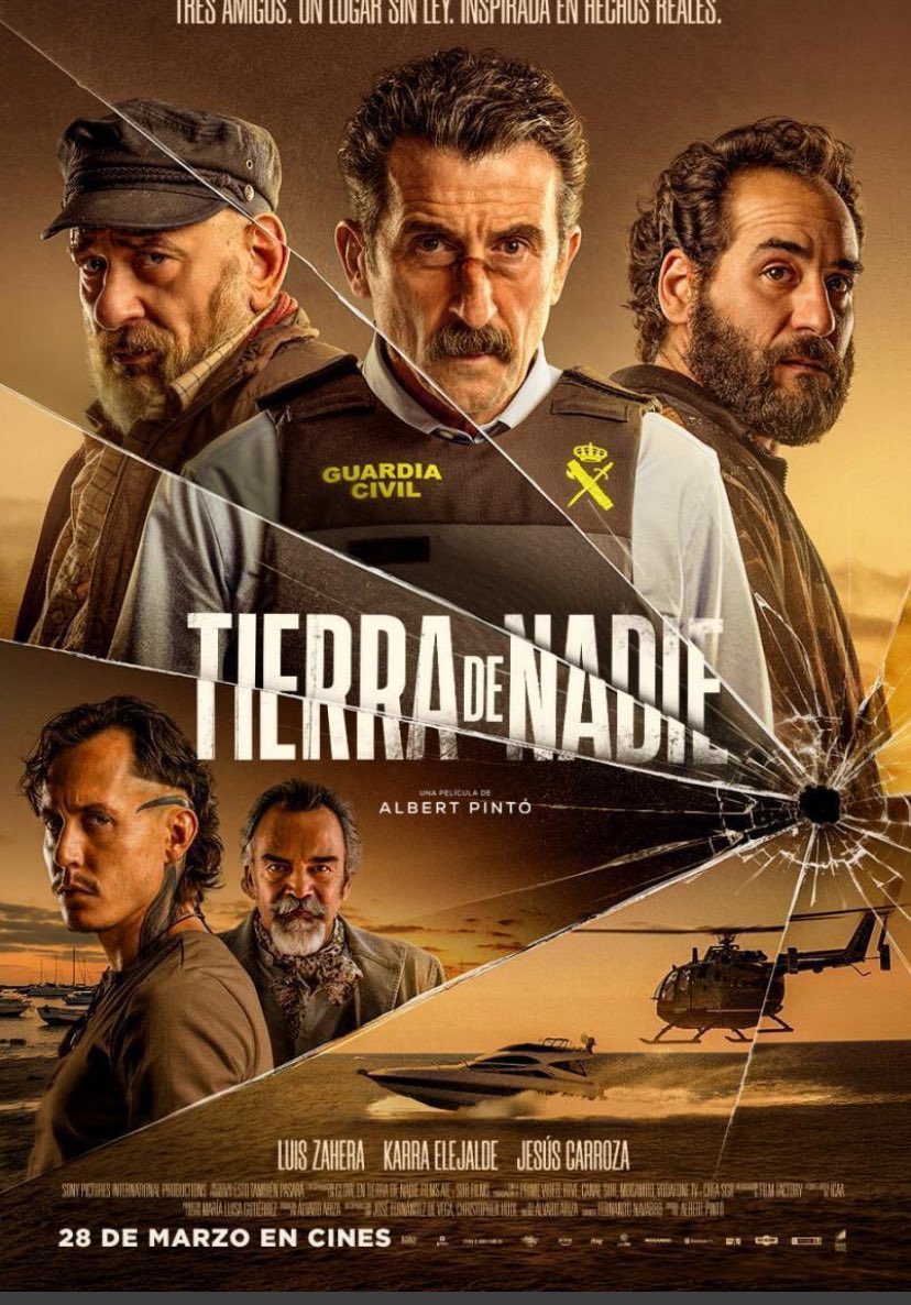 Este fin de semana se estrena #TierradeNadie un impresionante thriller donde compartí una escena con @luiszahera que además de grande del #cine español es muy cercano, como solemos decir, muy majo ! Un pequeño papel como #Actor