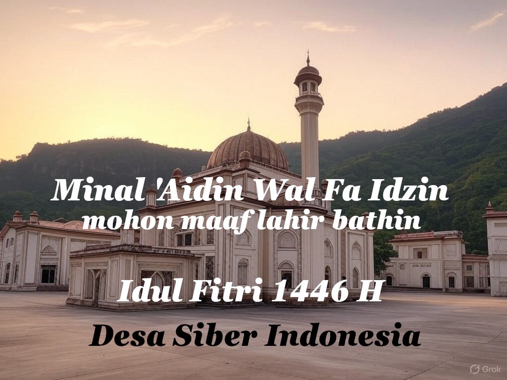 DesaSiberIndonesia mengucapkan Selamat Hari Raya Idul Fitri 1446 H, Mohon maaf lahir dan bathin