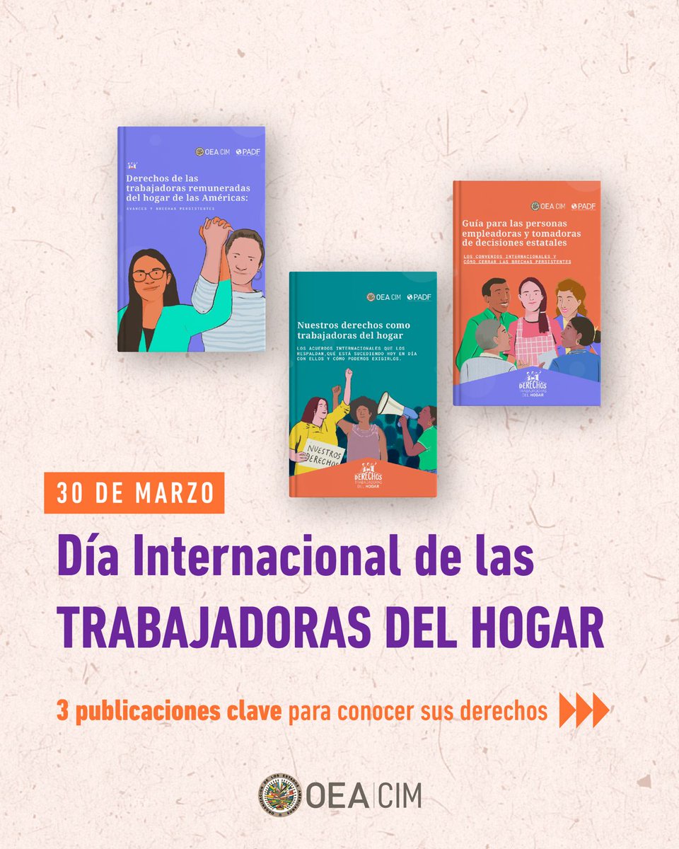 Hoy, más que nunca, es crucial que defendamos los derechos económicos de las trabajadoras del hogar.

🏠 Las trabajadoras del hogar merecen tener acceso a condiciones laborales justas, salario digno y protección social. Asegurémonos de que cada una de ellas sea reconocida por ⤵️