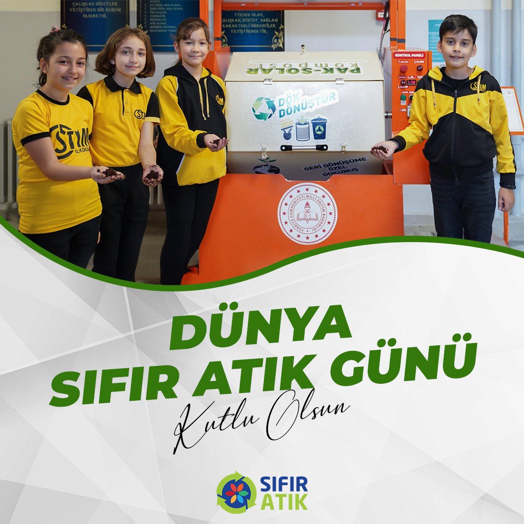“Dünya Sıfır Atık Günü” Kutlu, Gelecek Umutlu Olsun ♻️ 💦🌳🌞

İklim, su kaynakları ve çevre sorunları başta olmak üzere coğrafyamız ve yerküremizin geleceği yolunda atılmış en kıymetli adımlardan biri olan “Sıfır Atık” projesiyle okullarımızda fark yaratan faaliyetler