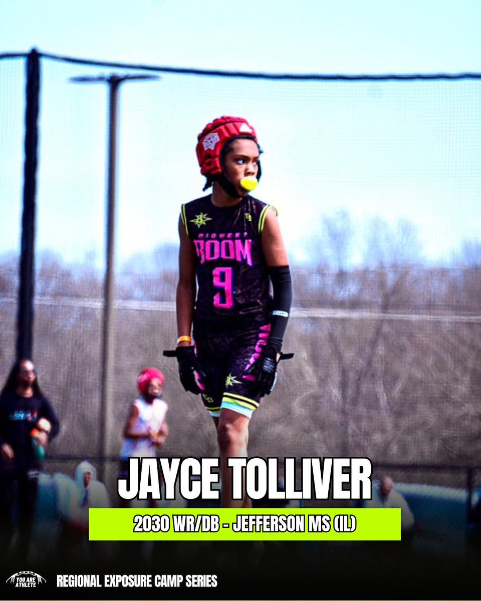 Jayce Tolliver (@jaycetolliver9) on Twitter photo Thank you <a href="/youareathlete/">You Are Athlete</a> @yaamedia for the invite. Excited to to compete!!
@247sports @shockdoctor @ncsa_sports #him #playmaker #anklebreaker <a href="/BOOMfootball/">BOOM Football</a> <a href="/AURORAGATORS/">Aurora Gators YFCL</a> Thank you <a href="/youareathlete/">You Are Athlete</a> @yaamedia for the invite. Excited to to compete!!
@247sports @shockdoctor @ncsa_sports #him #playmaker #anklebreaker <a href="/BOOMfootball/">BOOM Football</a> <a href="/AURORAGATORS/">Aurora Gators YFCL</a>