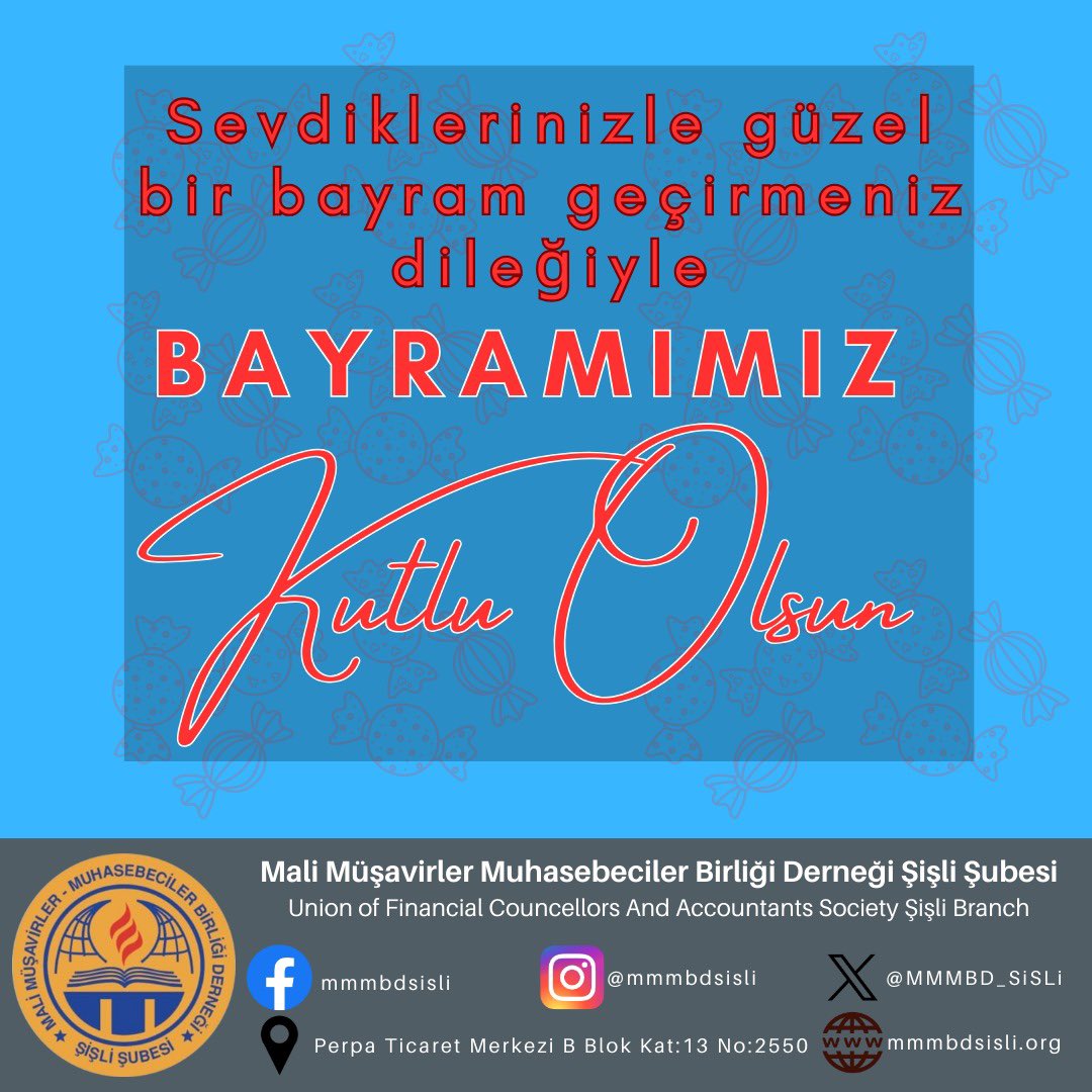 Bayramın sevgi, barış, kardeşlik ve huzur getirmesini diliyor, Ramazan Bayramınızı en kalbi duygularımızla kutluyoruz.

MMMBD Şişli Şube Yönetimi

#RamazanBayramı 
#RamadanMubarak 
#Ramazan