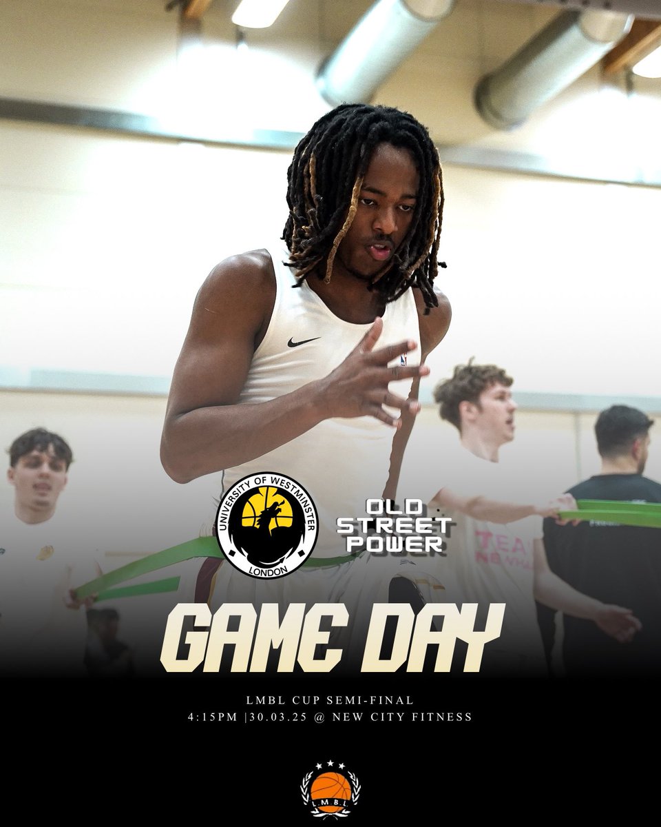 𝙶𝚊𝚖𝚎 𝙳𝚊𝚢 🏀🔥

🐲 v 🔵
🏆 LMBL Cup Semi-Final
⌚️ 4:15pm Tip
📍 New City Fitness

#WeAreWestminster // #WestminsterBasketball