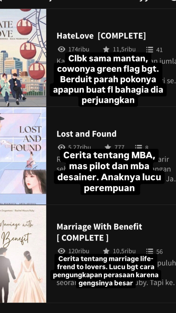 wattpadmenfess_'s tweet photo. Guys aku baru tau penulis ini ternyata seru bgt cerita ceritanya. Diksinya bagus terus rapih lagi. Tokoh tokohnya juga gak ngebingungin. Boleh nih buat temen kalian yang lagi masa libur lebaran guys😍 /wp/ https://t.co/rD8Btl5i9W