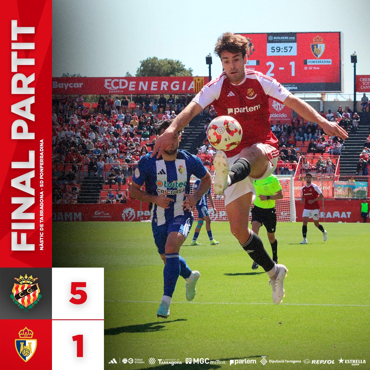 FFFINAAAALLLLL‼️
Quina REMUNTADAAAAA‼️

|5-1| #nasticlive
#NàsticPonferradina
#NouEstadiCostaDaurada