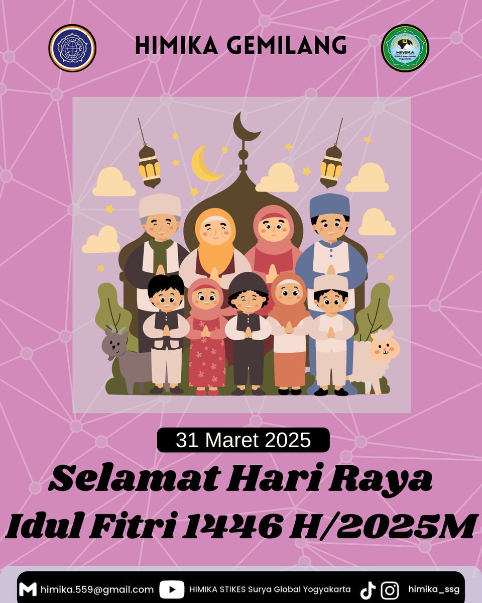 •‧₊˚✧[HIMIKA GEMILANG]✧˚₊‧•
[SELAMAT HARI RAYA IDUL FITRI 1446 H /2025 M

_Taqaballahu Minna Wa Minkum Taqobbal Yaa Karim_  

Kami Segenap Keluarga Besar HIMIKA Mengucapkan Minal Aidin Wal Faizin Mohon Maaf Lahir Dan Batin🙏🏻