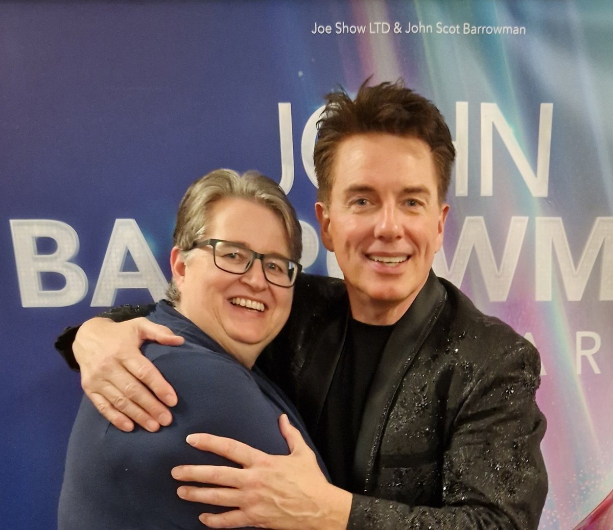 KM1967's tweet photo. Final hug after an awesome tour @JohnBarrowman, keep doing what you do best, you are much loved by your fan family, hope to see you again soon... https://t.co/2W8CzJKKpd