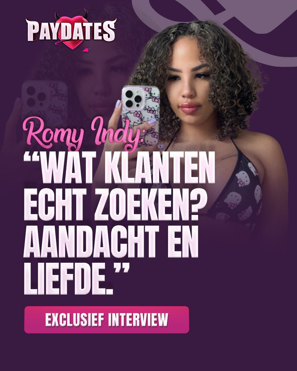 paydates_nl's tweet photo. “Van nieuwsgierigheid op de set naar een award-winnende carrière.” Ontdek het inspirerende verhaal van Romy Indy in ons nieuwste interview. 💜 @UnholyRomyIndy https://t.co/tixLnVVTh7