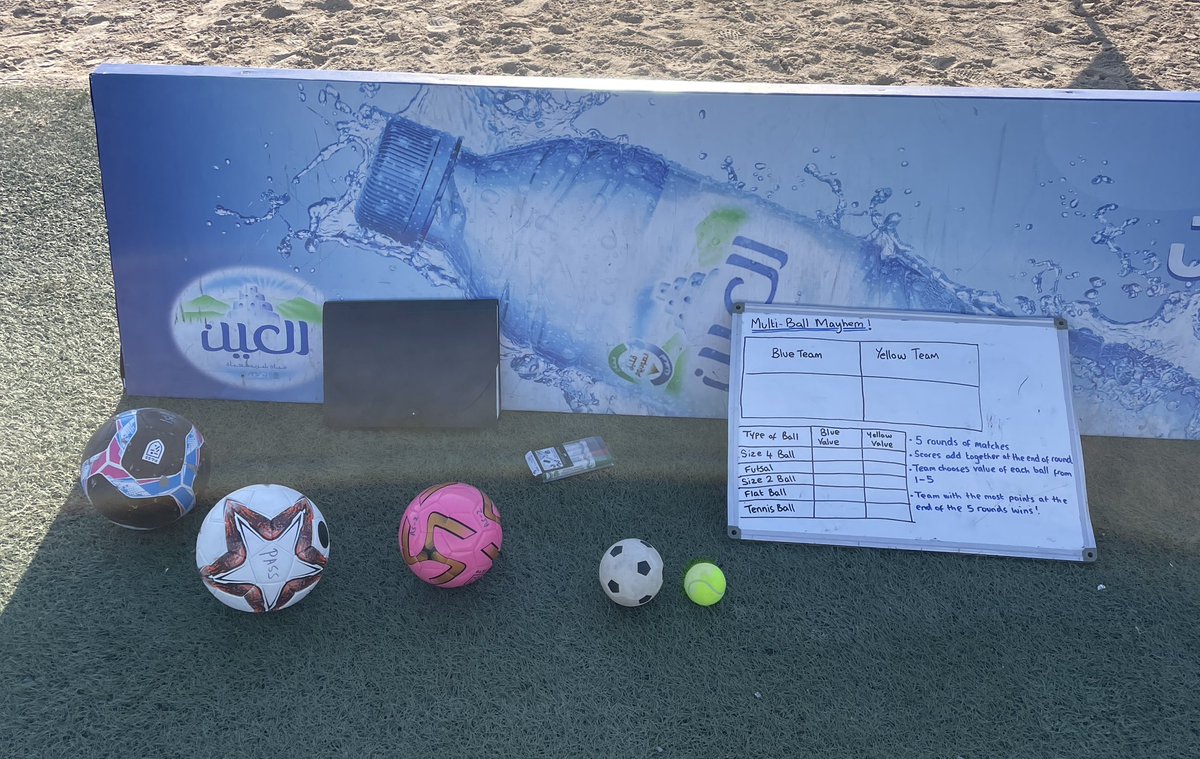 My #SundayShare is a small sided game variation, “Multi Ball Mayhem”, linked to differential learning principles. Using different sized balls to provide different challenges within a SSG format ⚽️