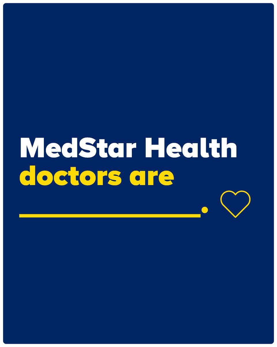 Help us fill in the blank! We’ll go first. We think our doctors are the best of the best! 💙💛 

Happy Doctors’ Day to our incredible physicians! We're so thankful for your expertise, compassion, and dedication!

#DoctorsDay #MedStarHealthProud