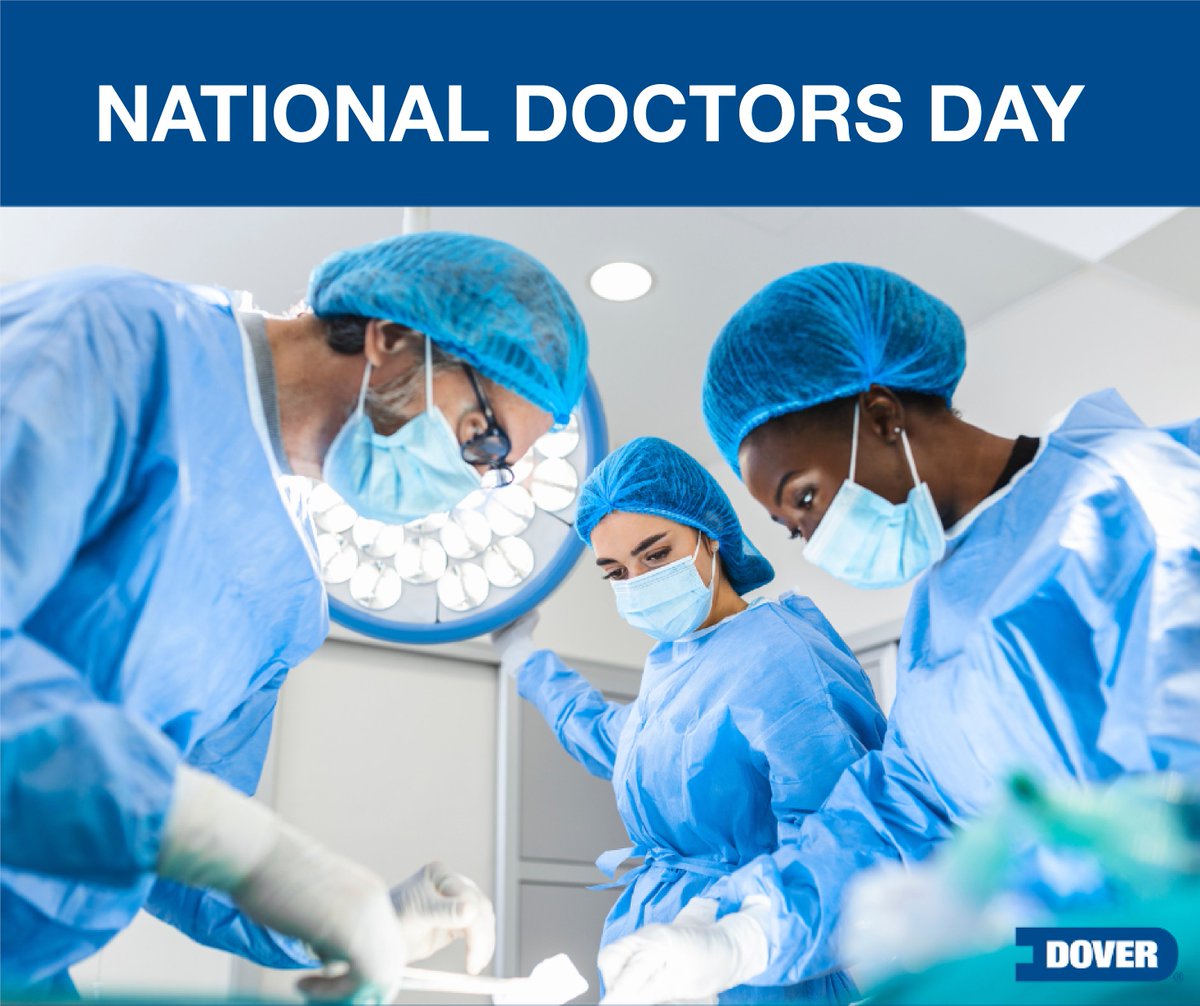 Doctors play an important role in our society. On National Doctors Day, Dover thanks all the amazing doctors and medical professionals who make this a better and healthier world. #NationalDoctorsDay
