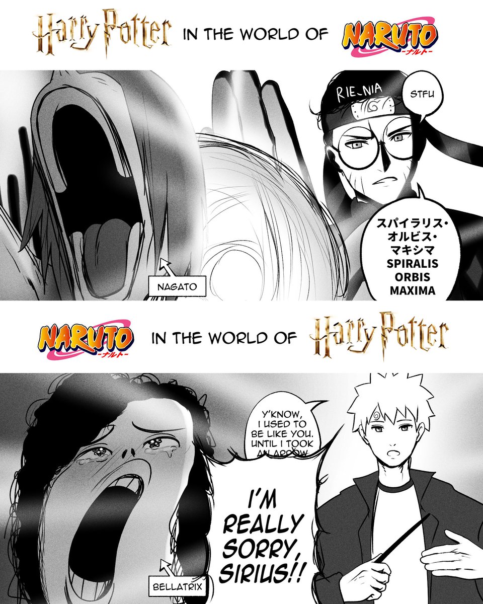 rieniaa's tweet photo. naruto x harry potah https://t.co/b6q8tMD13b