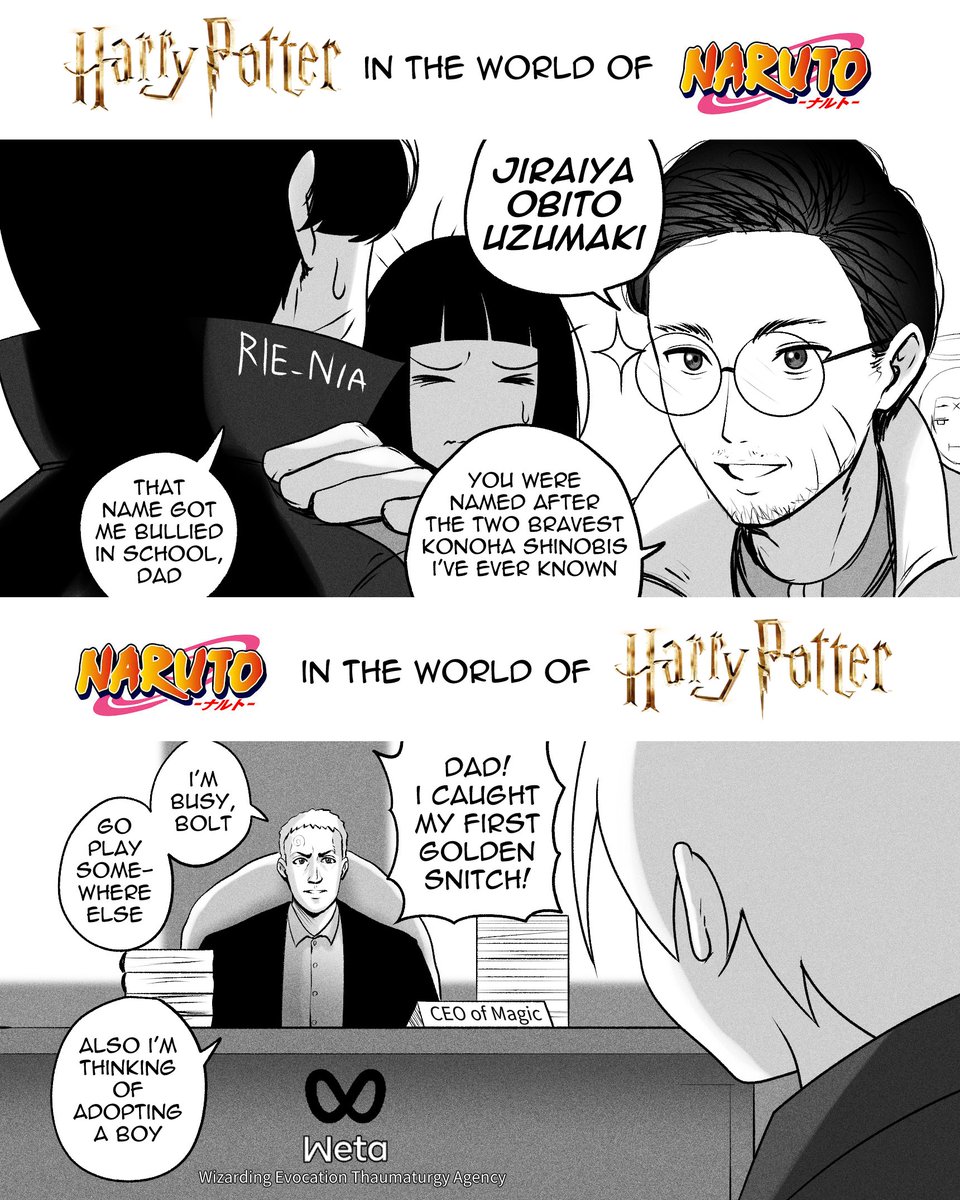 rieniaa's tweet photo. naruto x harry potah https://t.co/b6q8tMD13b