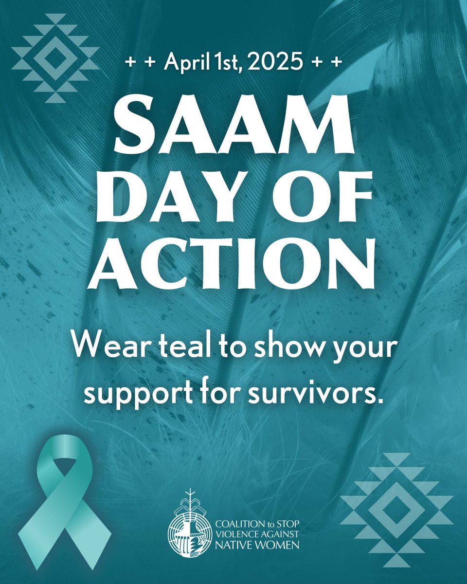 Mark your calendars! SAAM Day of Action is April 1, 2025. Wear teal to show your support for Survivors. Post a selfie with #SAAM2025 to raise awareness. 

Together, we do more. #SAAMDayofAction #SupportSurvivors