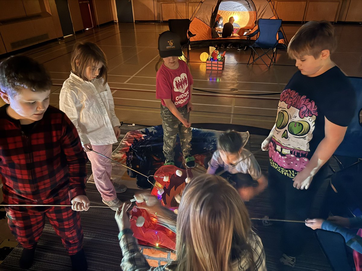 NLEduWeek2025 NLEduWeek2025 Whitbourne Elementary students had so much fun camping in the gym and reading books in the tent!!!! Such a fun day with a ⛺️🏕️📚📚campfire and marshmallows!