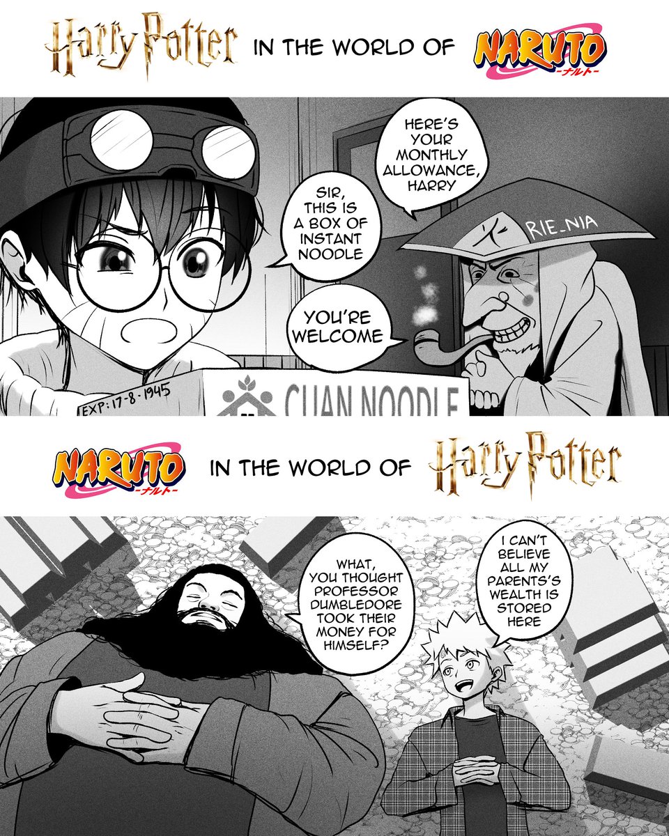 rieniaa's tweet photo. naruto x harry potah https://t.co/b6q8tMD13b