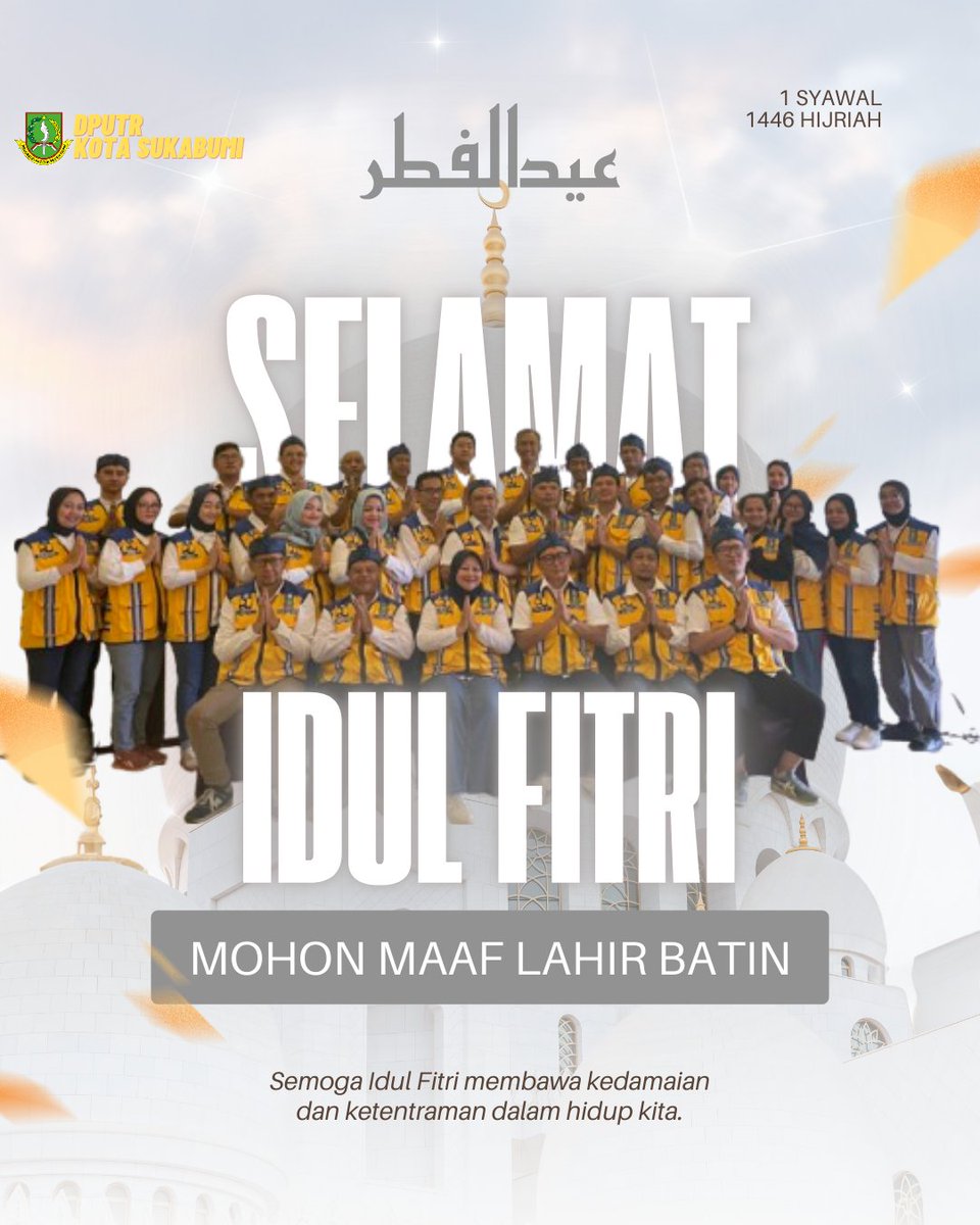 DPUTR_Kotsi's tweet photo. Selamat Hari Raya Idul Fitri 1446 H! Dinas Pekerjaan Umum dan Tata Ruang (PUTR) mengucapkan mohon maaf lahir dan batin. Semoga kebersamaan dan keberkahan senantiasa menyertai kita semua di hari yang fitri ini. https://t.co/SnzwSv0nkH