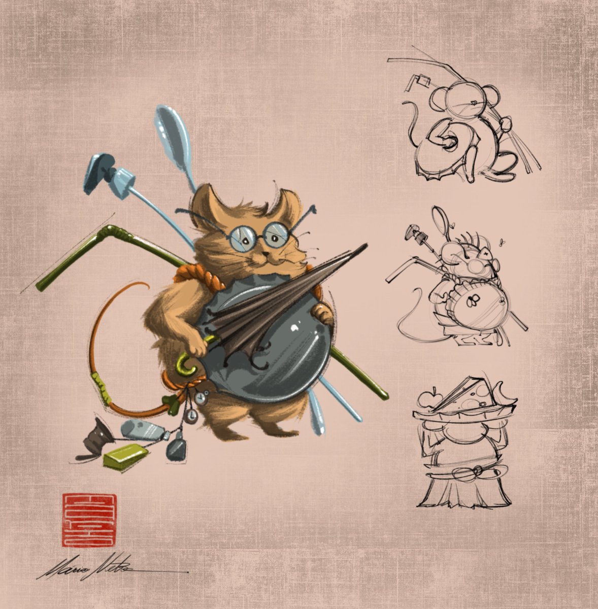 marink__'s tweet photo. In these last few days I've been working on creating a series of characters involving garbage rats, and this one was the first of them! #art #digitalart #artBr https://t.co/T8jHosIKWI