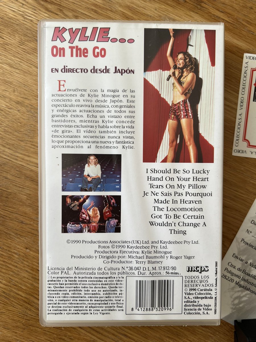RetroPopBoy (@retropopboy) on Twitter photo Having a sort out and I find this Spanish VHS release of <a href="/kylieminogue/">Kylie Minogue</a>’s On The Go “en directo desde Japón”. Comes with a warranty, sticker and form to send off for a giant poster. Who knows why I didn’t. I watched this many times (it’s subtitled in Spanish). Awww. Having a sort out and I find this Spanish VHS release of <a href="/kylieminogue/">Kylie Minogue</a>’s On The Go “en directo desde Japón”. Comes with a warranty, sticker and form to send off for a giant poster. Who knows why I didn’t. I watched this many times (it’s subtitled in Spanish). Awww.