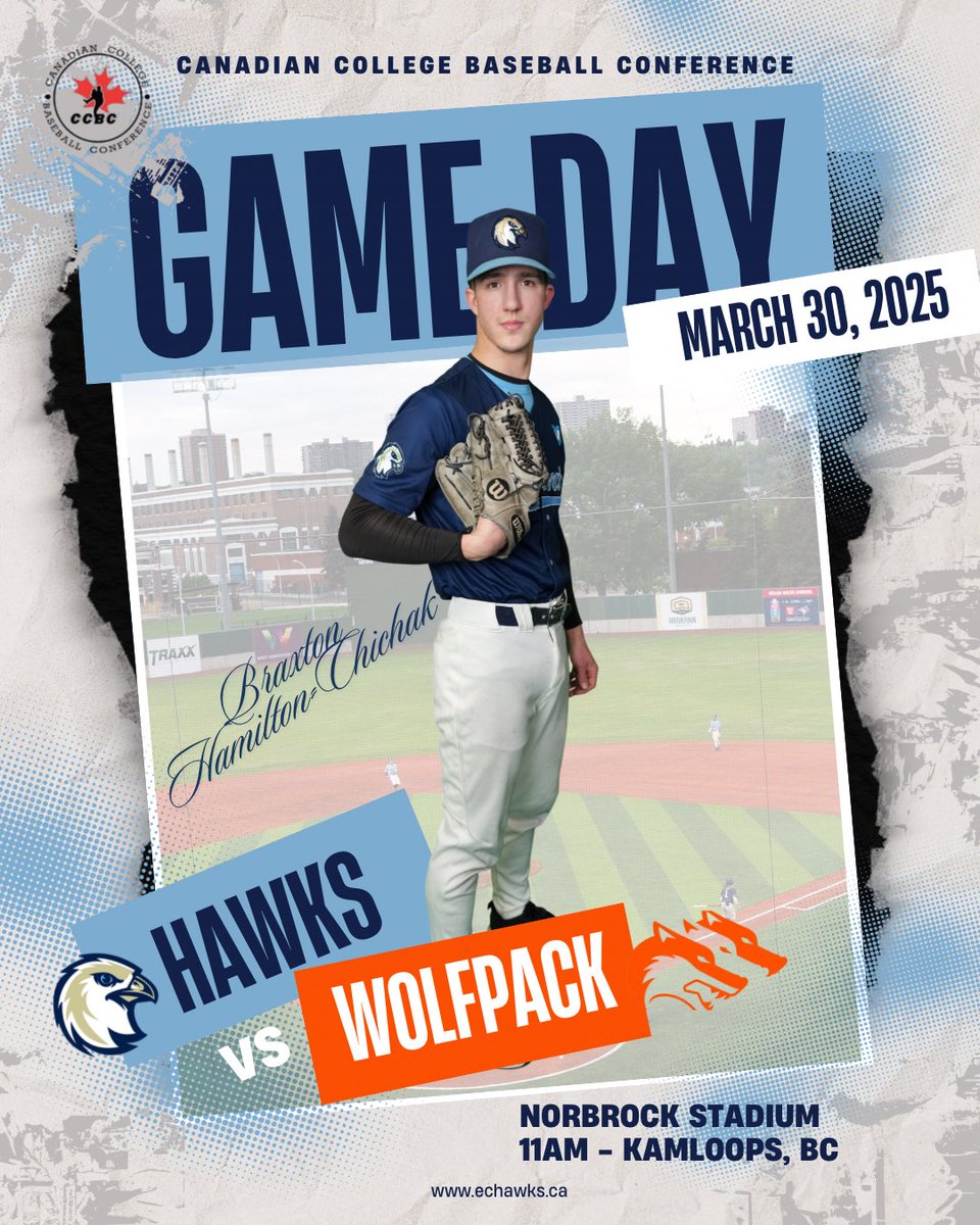 The Hawks look to get in the win column in the series finale. First pitch is slated for 11am!

#RockTheHawk