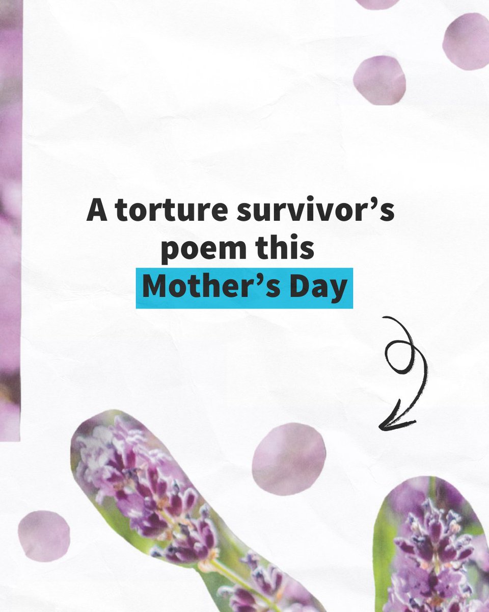 FreefromTorture's tweet image. Mother's Day can be a particularly hard time for survivors of torture, who leave behind their families when fleeing war and persecution.
This Mother's Day, here's a poem by a member of our creative writing group, Write to Life, titled 'My Mother's Voice'.
You can read the…