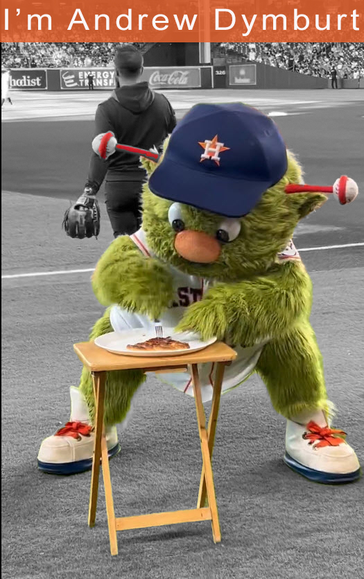 qulnerd's tweet image. Houston Astros ORBIT does impersonation of Andrew Dymburt.

Not affiliated with @ABC , @GMA FIRST look, @abcWNN or Andrew Dymburt ( yet ).

reddit.com/r/andrewdymburt