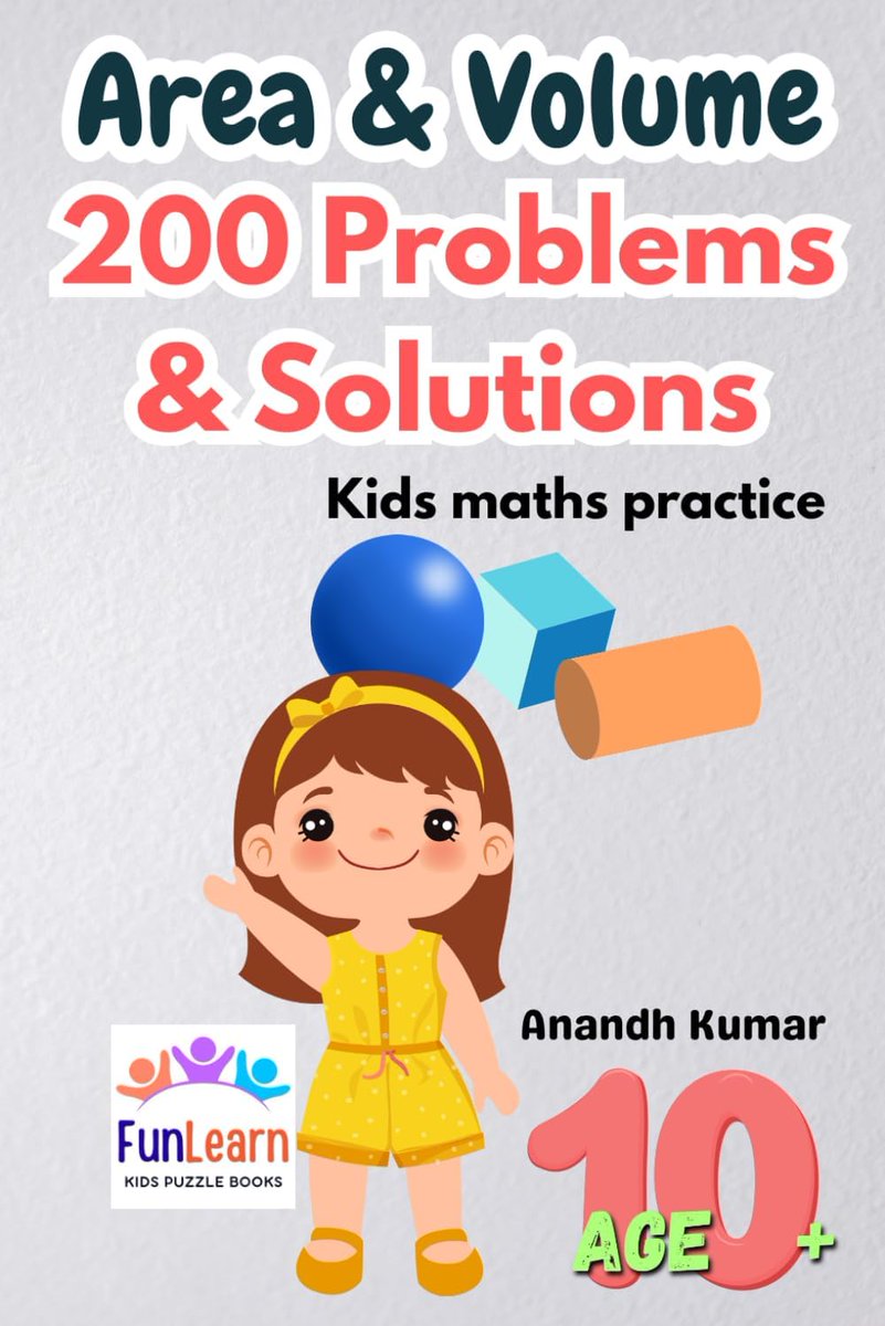 berlibrenson's tweet photo. Kids maths practice : Area and Volume: 200 Problems and Solutions (Kids Books) https://t.co/6kBOrNj071
#kidsmath #mathpractice
#schoolmath https://t.co/4Rf8BCJYgi