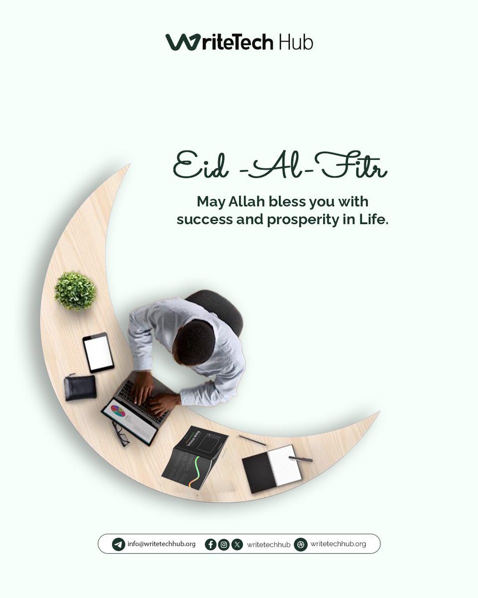 WriteTechHub's tweet image. Just like great writing, Eid is about connection, reflection, and sharing something meaningful.
May this joyous occasion bring you peace, happiness, and renewed inspiration.
Wishing you a day filled with blessings and beautiful stories.
#EidMubarak #WriteTechHub