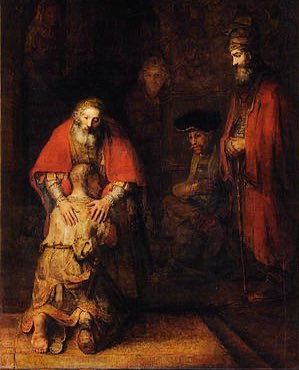 This son of mine was dead,
and has come to life again;
he was lost, 
and has been found. 
-Lk 15:24