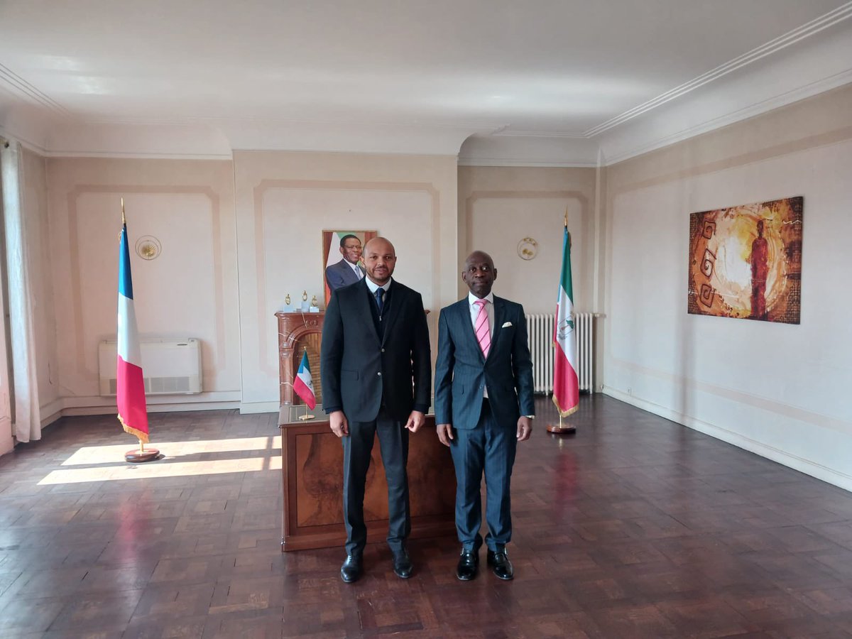 OACPS Secretary-General His Excellency Moussa S. Batraki conferred with His Excellency Carmelo Nvono-Ncá, Ambassador of the Republic of Equatorial Guinea to France, in Paris on matters of mutual concern.

<a href="/MBatraki/">Moussa S. Batraki</a> <a href="/Embajador_GE/">Carmelo Nvono-Ncá 🇬🇶</a> <a href="/TCHAD/">Tchad</a> <a href="/tchadinfos/">tchadinfos</a> <a href="/KaiSawaieke/">Pita Ligaiula</a> <a href="/JamaicaObserver/">Jamaica Observer</a>