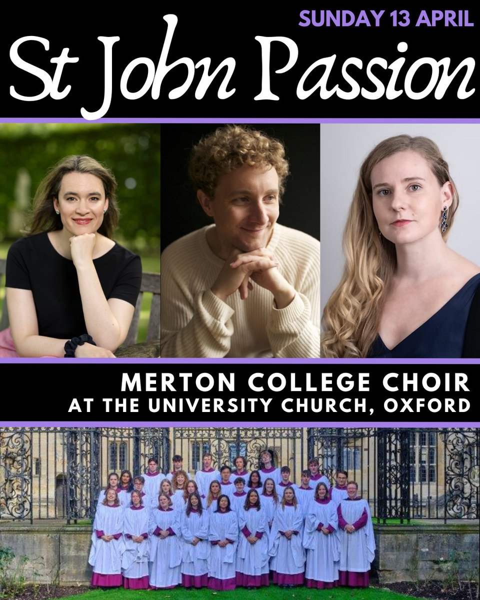 Tickets are still available for our performance of Bach’s St John Passion! With a stunning lineup of soloists and our collaboration with the Britten Sinfonia, this performance promises to be a special and atmospheric end to our Passiontide Festival.

ticketsoxford.com/events/js-bach…