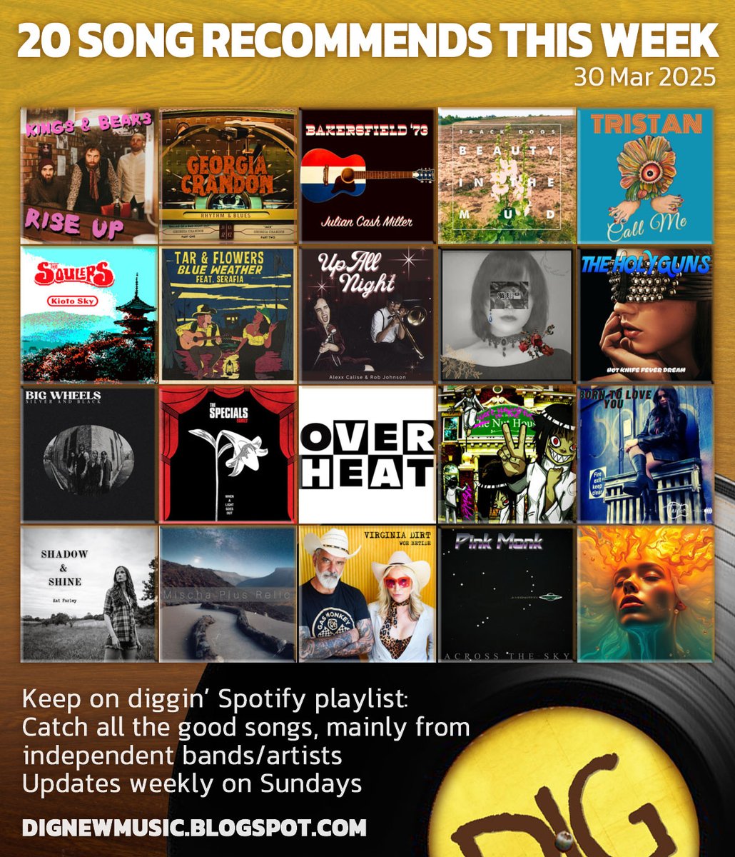 Tony Dufficy (@tonydufficy) on Twitter photo highly recommend checking out all these fine music!
dignewmusic.blogspot.com/2025/03/20-son…
🎧listen on Spotify: open.spotify.com/playlist/1z1eB… #nowplaying 
plz give the artists you like "💚+follow" :D
「今週のGOOD」な20曲🤩🎶 3月30日 highly recommend checking out all these fine music!
dignewmusic.blogspot.com/2025/03/20-son…
🎧listen on Spotify: open.spotify.com/playlist/1z1eB… #nowplaying 
plz give the artists you like "💚+follow" :D
「今週のGOOD」な20曲🤩🎶 3月30日