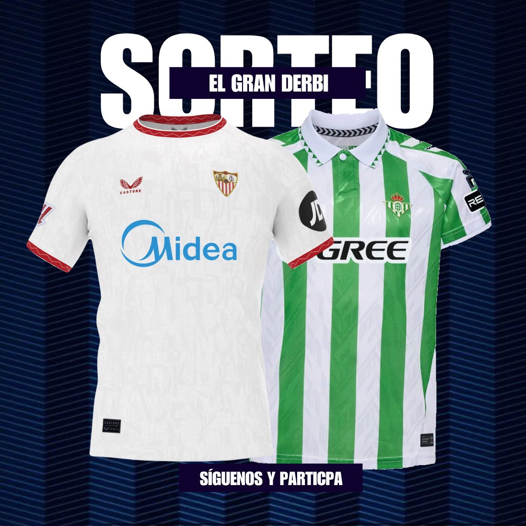 AfDeportiva_'s tweet image. 🎁 ¡DOBLE SORTEO PARA HOY!

📌 Si este tweet llega a 350 RT y el Betis gana con gol del Cucho o el Sevilla con gol de Isaac, sorteamos la camiseta del ganador de ‘El Gran Derbi’.

⚠️ Condiciones para participar:

1️⃣ RT
2️⃣ SEGUIDNOS

🍀 ¡Mucha suerte a todos los participantes!