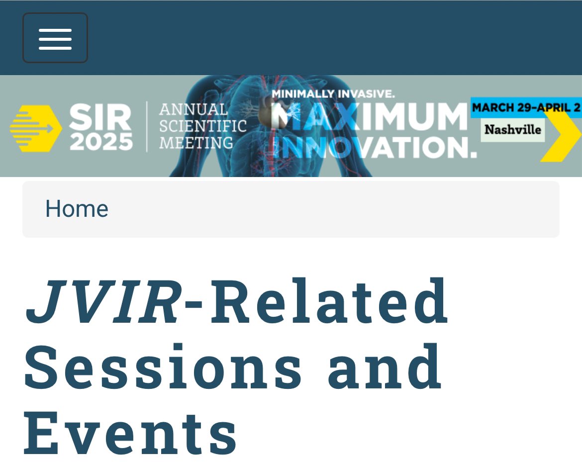 Former Editor in Chief <a href="/ZHaskal/">Ziv J Haskal MD</a> will lead the popular <a href="/JVIRmedia/">JVIR</a> writing club tomorrow morning from 730-830a - don’t miss out! 

#SIR25NASH

Full list of JVIR-related sessions here: bit.ly/3FVNI9n