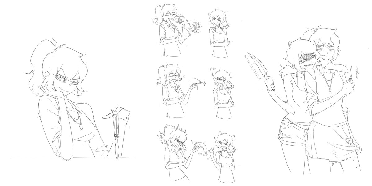Airloopy's tweet photo. An attempt at Renee's weapon, two ideas from friends, and I kinda like the baseball bat one.
#tcoaal #reneegraves https://t.co/5BeZsfD5EE