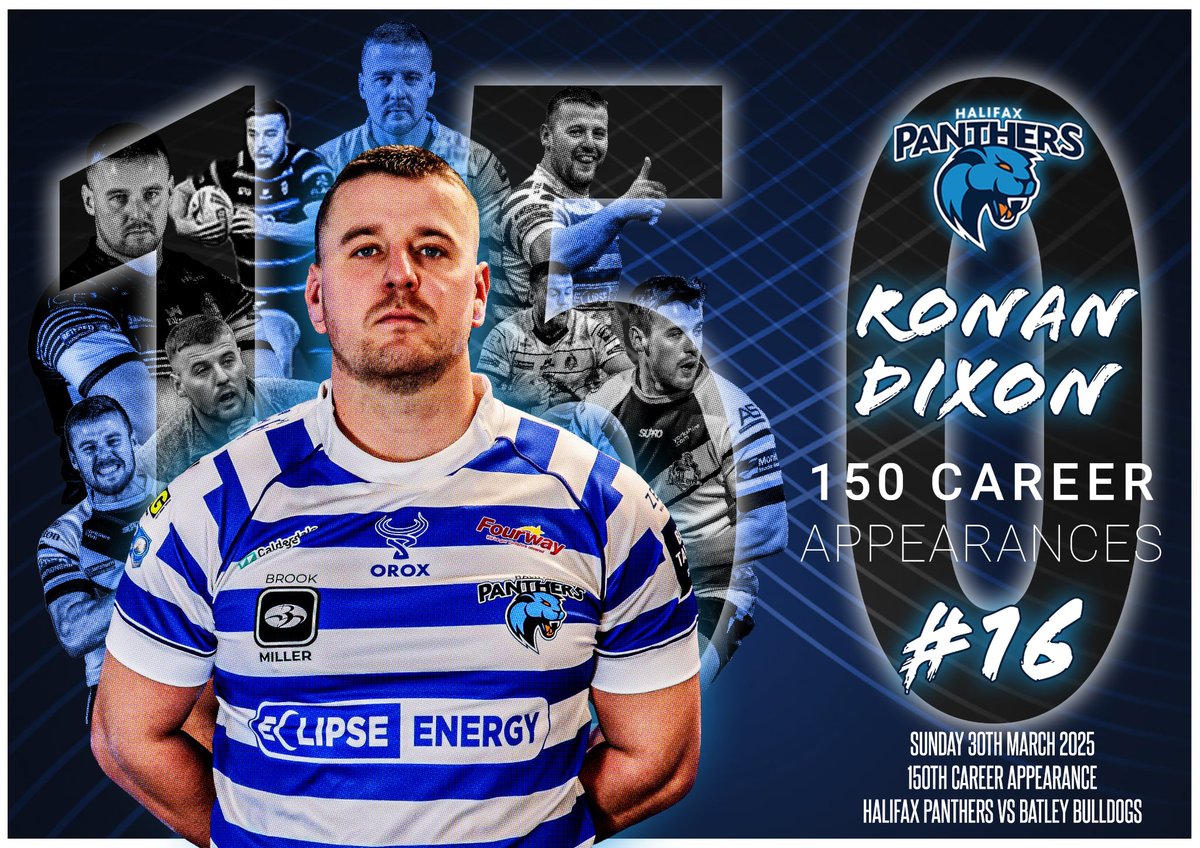 MATCHDAY LIVE | MILESTONE MAN 🌟

Congratulations to Panthers forward <a href="/Ronandixon97/">Ronan Dixon</a> who makes his 150th career appearance in today's #BattleWithTheBulldogs 👏

#Panthers2025 #BAWA #MilestoneMan