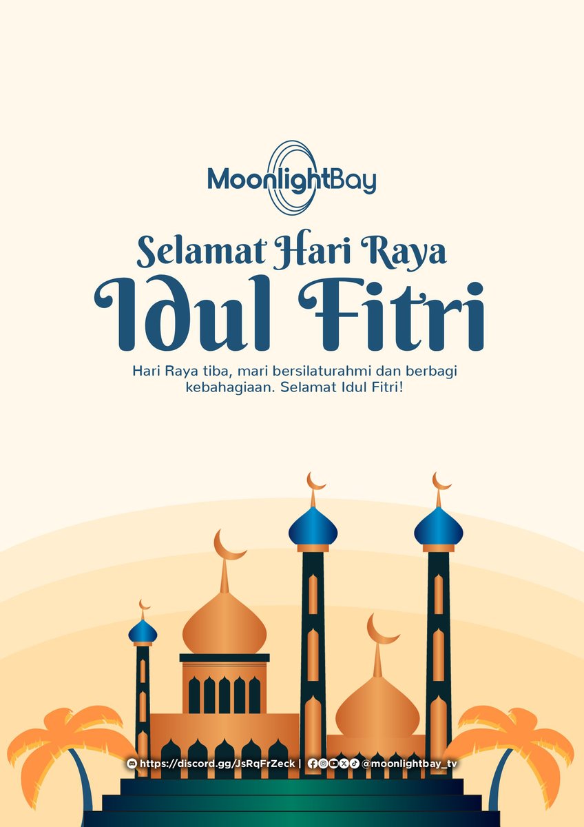 MoonlightBay_TV's tweet photo. Kami segenap keluarga besar MoonlightBay mengucapkan Selamat Hari Raya Idul Fitri 1446H. Mohon maaf lahir dan batin.
#moonlightbaytrilogy #moonlightbaychannel #idulfitri2025 https://t.co/EUpK1oCmG9