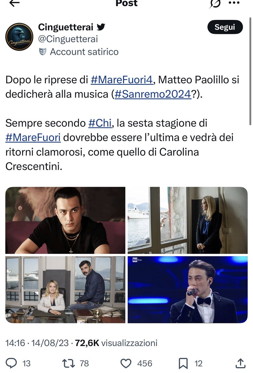 iamfedecume's tweet photo. @marip1gliati Ma in realtà lei in diverse interviste ha fatto intendere che un suo ritorno poteva esserci, bisogna sempre capire i suoi impegni lavorativi . Avevo trovato anche questo rumor l’anno scorso. https://t.co/2Slaf5sUW0
