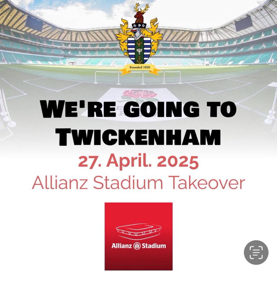 Allianz Stadium Takeover

Our 4th team have won the right to run out at Twickenham, April 27th.
A great reward for Gareth and his men, and a perfect way to end the season. 
Information for those wishing to support the Extra Cents will follow shortly. 

🔵⚫️⚪️

#woldsmen